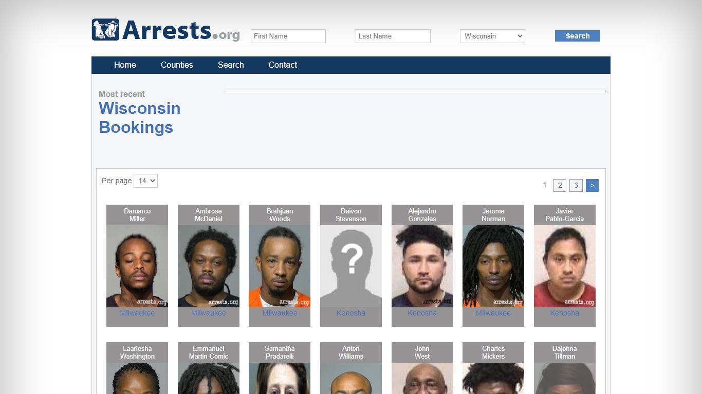 Wisconsin Arrests and Inmate Search